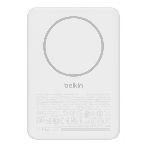 Belkin BPD010hqWH 5000 mAh Carica wireless Bianco [BPD010HQWH]