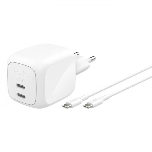 Belkin WCH020KQ2MWH-B6 Caricabatterie per dispositivi mobili Universale Bianco AC Ricarica rapida Interno [WCH020KQ2MWH-B6]