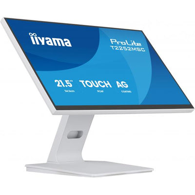 iiyama ProLite T2252MSC-W2AG Monitor PC 54,6 cm (21.5") 1920 x 1080 Pixel Full HD LCD Touch screen Bianco [T2252MSC-W2AG]