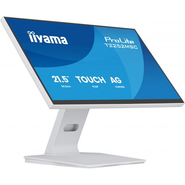 iiyama ProLite T2252MSC-W2AG Monitor PC 54,6 cm (21.5") 1920 x 1080 Pixel Full HD LCD Touch screen Bianco [T2252MSC-W2AG]