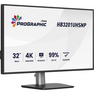 iiyama ProGraphic HB3201UHSNP-B1 Monitor PC 80 cm (31.5") 3840 x 2160 Pixel 4K Ultra HD Nero [HB3201UHSNP-B1]