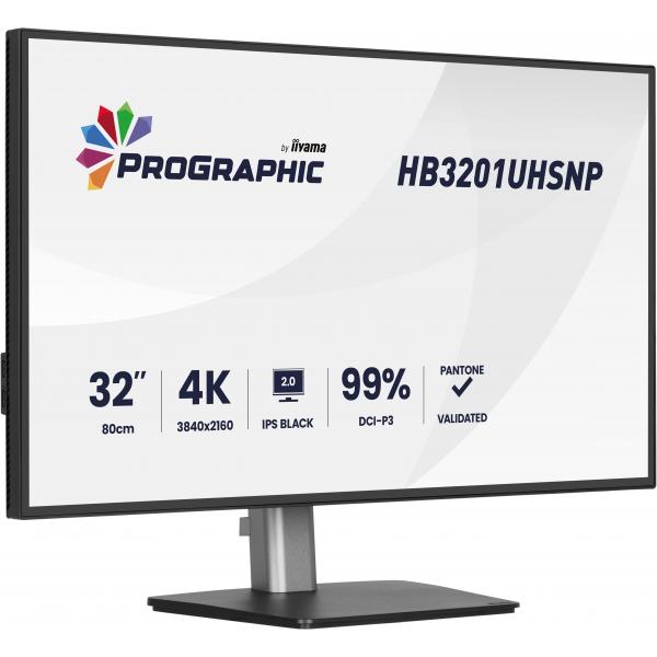 iiyama ProGraphic HB3201UHSNP-B1 Monitor PC 80 cm (31.5") 3840 x 2160 Pixel 4K Ultra HD Nero [HB3201UHSNP-B1]