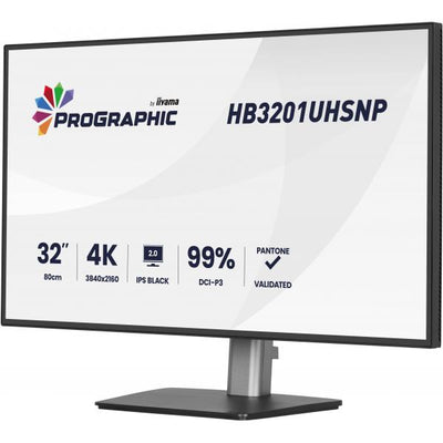 iiyama ProGraphic HB3201UHSNP-B1 Monitor PC 80 cm (31.5") 3840 x 2160 Pixel 4K Ultra HD Nero [HB3201UHSNP-B1]