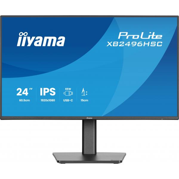 Iiyama ProLite 24 inch - Full HD IPS LED Monitor - 1920x1080 - HAS / Pivot [XB2496HSC-B1]