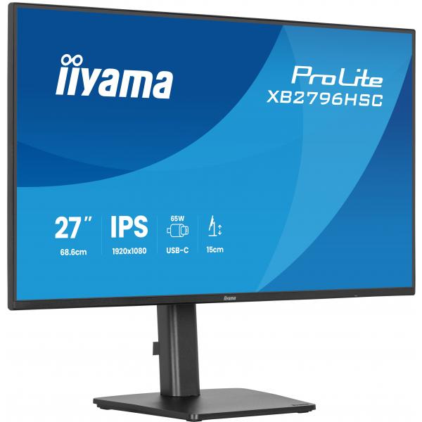 Iiyama ProLite 27 inch - Full HD IPS LED Monitor - 1920x1080 - HAS / Pivot [XB2796HSC-B1]
