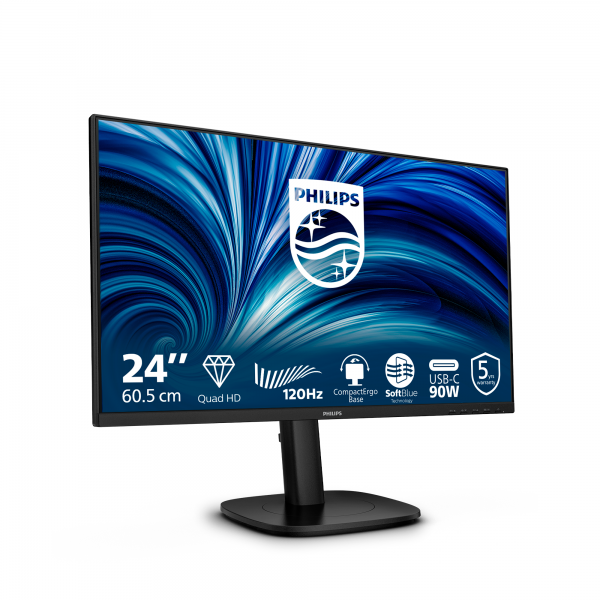 Philips 24B2U3601 Monitor PC 60,5 cm (23.8") 2560 x 1440 Pixel Quad HD LCD Nero [24B2U3601/00]