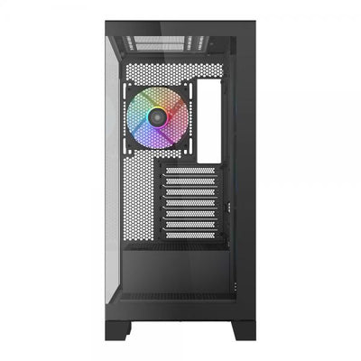 SAMA MID TOWER V50 BLACK 2*TG 4*FAN 120mm ARGB PWM [V50-BKADA4X1-GL]