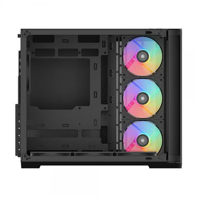 SAMA MID TOWER V60 BLACK DOPPIA CAMERA 2*TG 7*FAN 120mm ARGB PWM [V60-BKADA7X1-GL]