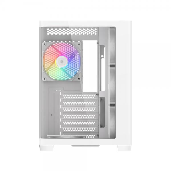 SAMA MID TOWER V60 WHITE DOPPIA CAMERA 2*TG 7*FAN WHITE120mm ARGB PWM [V60-WHADA7X1-GL]