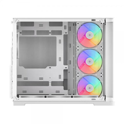 SAMA MID TOWER V60 WHITE DOPPIA CAMERA 2*TG 7*FAN WHITE120mm ARGB PWM [V60-WHADA7X1-GL]