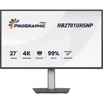 iiyama PROGRAPHIC HB2701UHSNP-B1 Monitor PC 68,6 cm (27") 3840 x 2160 Pixel 4K Ultra HD LCD Nero [HB2701UHSNP-B1]