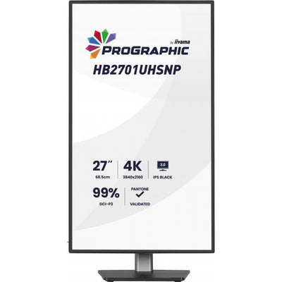 iiyama PROGRAPHIC HB2701UHSNP-B1 Monitor PC 68,6 cm (27") 3840 x 2160 Pixel 4K Ultra HD LCD Nero [HB2701UHSNP-B1]