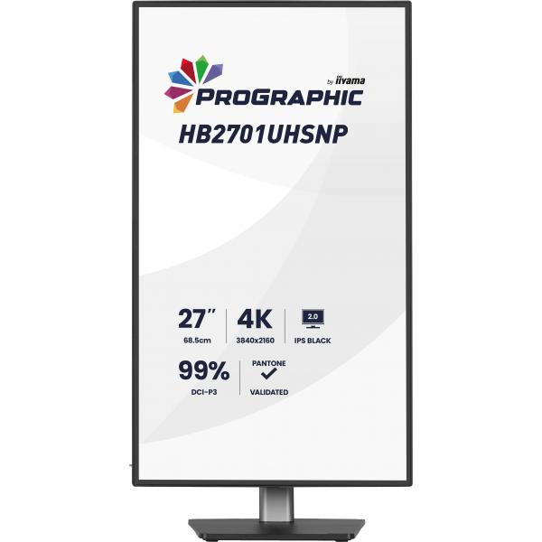 iiyama PROGRAPHIC HB2701UHSNP-B1 Monitor PC 68,6 cm (27") 3840 x 2160 Pixel 4K Ultra HD LCD Nero [HB2701UHSNP-B1]