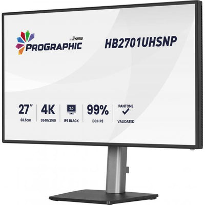 iiyama PROGRAPHIC HB2701UHSNP-B1 Monitor PC 68,6 cm (27") 3840 x 2160 Pixel 4K Ultra HD LCD Nero [HB2701UHSNP-B1]