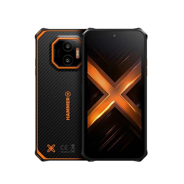 HAMMER Energy X2 5G 8/256 GB 15,5 cm (6.1") Doppia SIM Android 15 USB tipo-C 8 GB 5000 mAh Nero, Arancione [TEL001066]