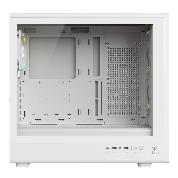 ITEK CASE MESHCORE 36W GAMING TOWER ATX 4x14CM ARGB FAN 2xUSB3 TYPE-C TEMP GLASS SIDE PANEL WHI [ITGCAMC36W]