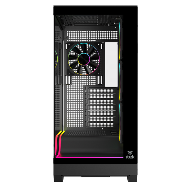 CASE SHOWBUI WAVE 82B GAMING TOWER ATX 4x12CM ARGB FAN 2xUSB3 TYPE-C DARKER TEMP GLASS SIDE FRON [ITGCASBW82B]