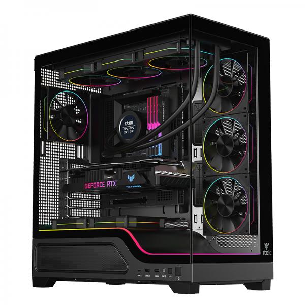 CASE SHOWBUI WAVE 82B GAMING TOWER ATX 4x12CM ARGB FAN 2xUSB3 TYPE-C DARKER TEMP GLASS SIDE FRON [ITGCASBW82B]