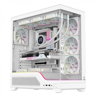 CASE SHOWBUI WAVE 82W GAMING TOWER ATX 4x12CM ARGB FAN 2xUSB3 TYPE-C DARKER TEMP GLASS SIDE FRON [ITGCASBW82W]