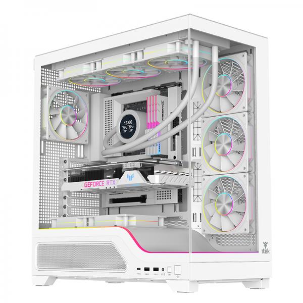 CASE SHOWBUI WAVE 82W GAMING TOWER ATX 4x12CM ARGB FAN 2xUSB3 TYPE-C DARKER TEMP GLASS SIDE FRON [ITGCASBW82W]