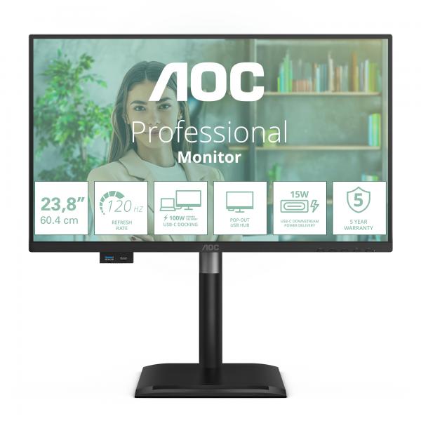 AOC 24P4CV Monitor PC 60,5 cm (23.8") 1920 x 1080 Pixel Full HD LED Nero [24P4CV]