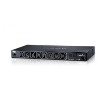 ATEN PE8208G - 8-Outlet 1U eco PDU, Metered and Swtiched by Outlet (16A) (7x C13, 1x C19) [PE8208G-ATB-G]