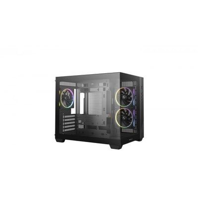 DEEPCOOL CASE MICRO ATX CG330 3F BLK 2xTG 3xARGB FAN (sup 360) [R-CG330-BKNGM3-G]