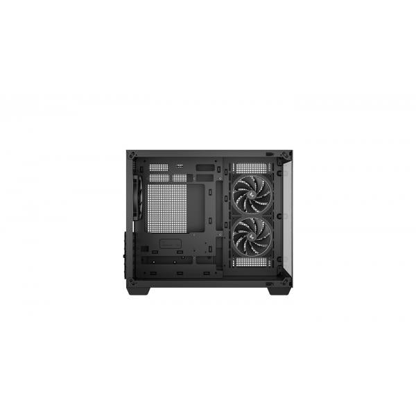 DEEPCOOL CASE MICRO ATX CG330 3F BLK 2xTG 3xARGB FAN (sup 360) [R-CG330-BKNGM3-G]