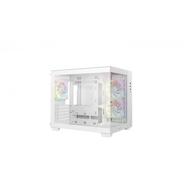 DEEPCOOL CASE MICRO ATX CG330 3F WHITE 2xTG 3xARGB FAN (sup 360) [R-CG330-WHNGM3-G]