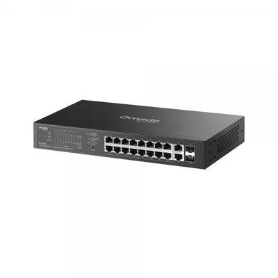 TP-Link -ES220GP - ""Omada 20-Port Gigabit Easy Managed Switch with 16-Port PoE+ PORT: 16 Gigabit PoE+ Ports, 2x Gigabit Non-PoE Ports, 2 Gigabit SFP Ports SPEC: 802.3at/af, 150 W PoE Power, 1U 13-i [ES220GP]