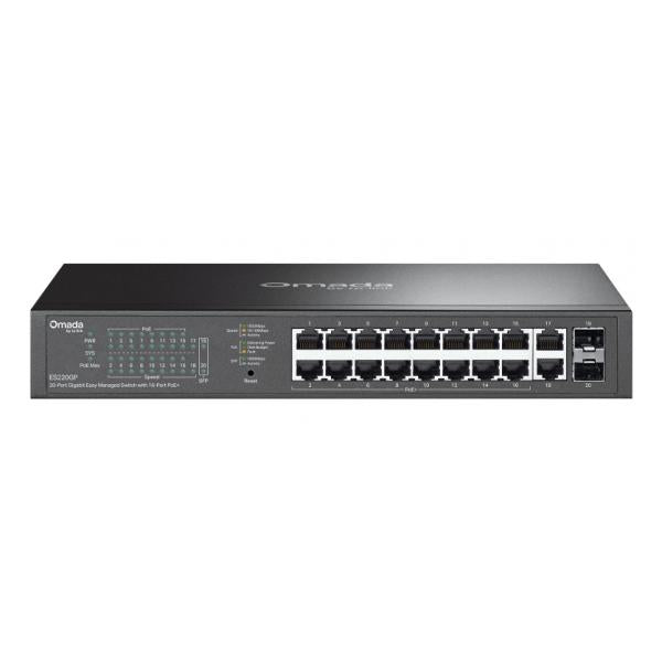 OMADA ES220GP switch di rete Gestito Gigabit Ethernet (10/100/1000) Supporto Power over Ethernet (PoE) Nero [ES220GP]