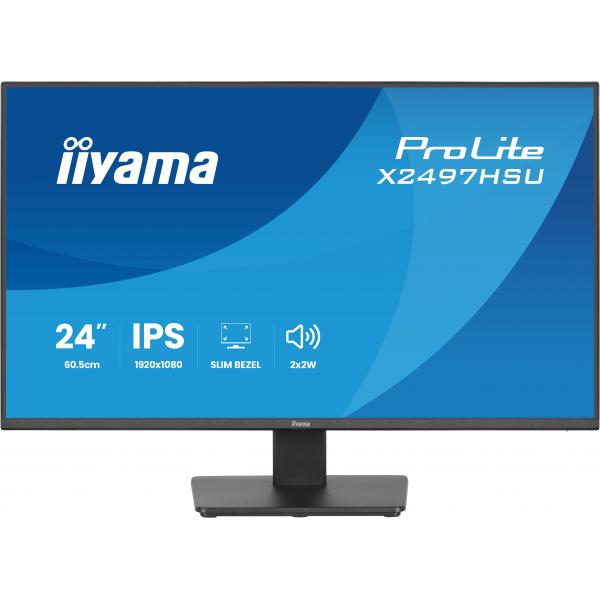iiyama ProLite X2497HSU-B1 Monitor PC 60,5 cm (23.8") 1920 x 1080 Pixel Full HD LED Nero [X2497HSU-B1]