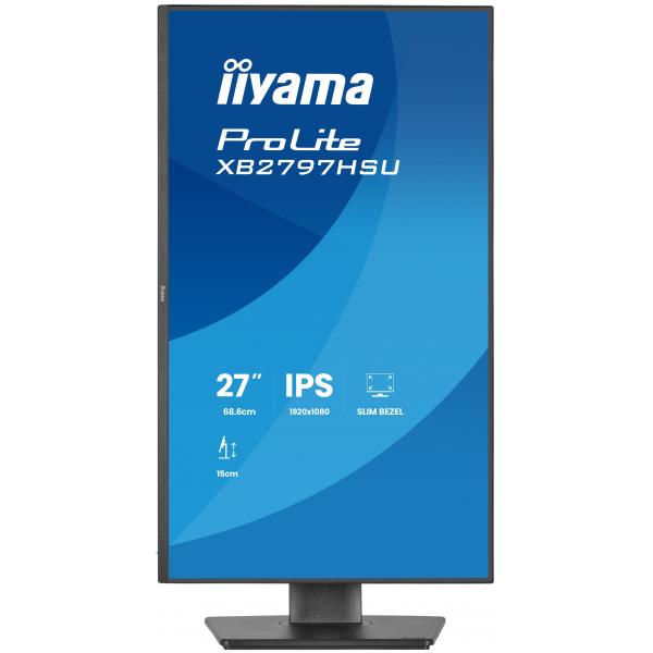 iiyama ProLite XB2797HSU-B1 Monitor PC 68,6 cm (27") 1920 x 1080 Pixel Full HD LED Nero [XB2797HSU-B1]