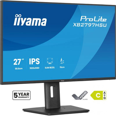 iiyama ProLite XB2797HSU-B1 Monitor PC 68,6 cm (27") 1920 x 1080 Pixel Full HD LED Nero [XB2797HSU-B1]
