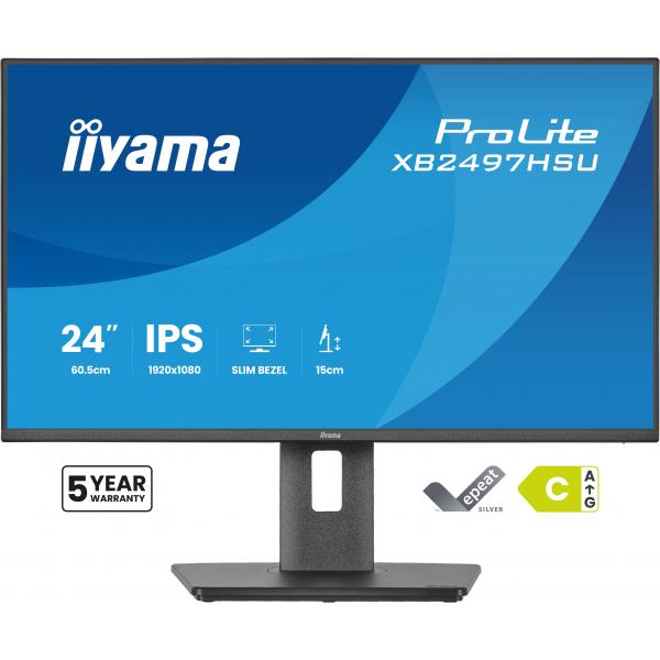 iiyama ProLite XB2497HSU-B1 Monitor PC 60,5 cm (23.8") 1920 x 1080 Pixel Full HD LED Nero [XB2497HSU-B1]