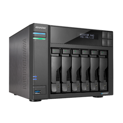 Asustor LOCKERSTOR 6 Gen2 NAS Desktop Intel Celeron N5105 8 GB DDR4 HDD ADM Nero [AS6706TV2]