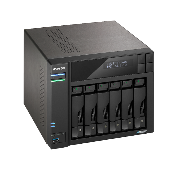 Asustor LOCKERSTOR 6 Gen2 NAS Desktop Intel Celeron N5105 8 GB DDR4 HDD ADM Nero [AS6706TV2]