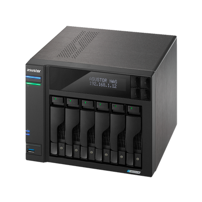 Asustor LOCKERSTOR 6 Gen2 NAS Desktop Intel Celeron N5105 8 GB DDR4 HDD ADM Nero [AS6706TV2]