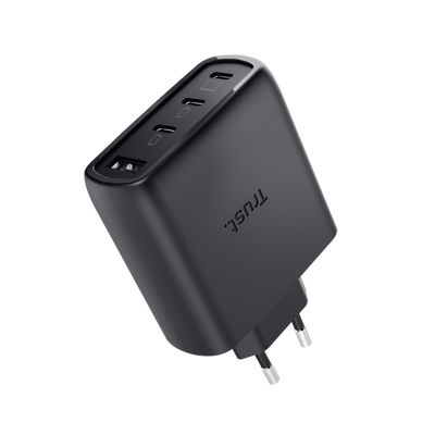TRUST ALIMENTATORE/CARICABATTERIA 65W 4 PORTE (3 USB-C, 1 USB-A) GAN - CAVO RICARICA 2M INCLUSO - PL [26067]