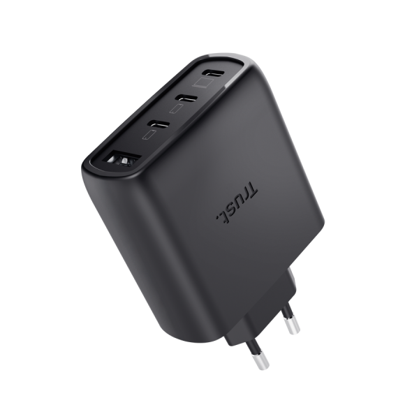 TRUST ALIMENTATORE/CARICABATTERIA 65W 4 PORTE (3 USB-C, 1 USB-A) GAN - CAVO RICARICA 2M INCLUSO - PL [26067]