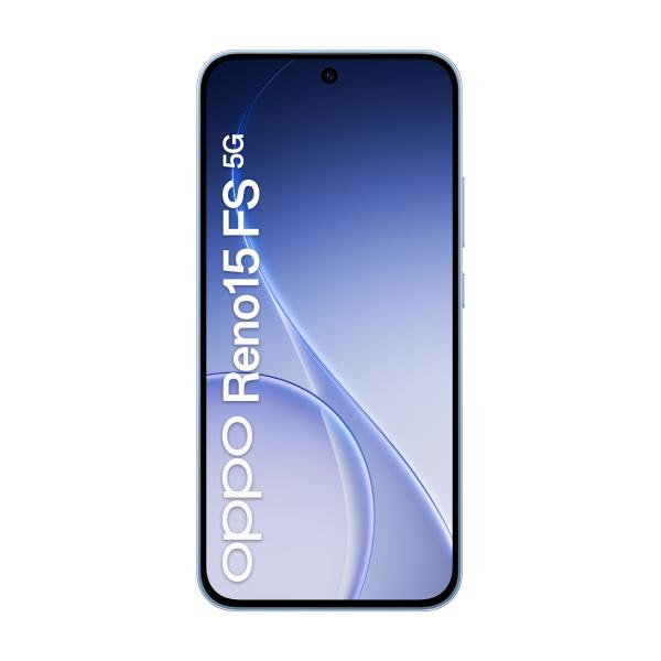 OPPO Reno15 FS 5G AI Smartphone, Tripla fotocamera 50+8+2MP, Selfie 50MP, Display 6.57 120HZ AMOLED FHD+, 6500mAh, RAM 8GB(Esp2GB/4GB/8GB)+ROM 512GB [Versione Italia], Aurora Blue [0165260287]