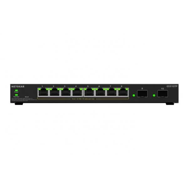 Netgear GS310TPv2 Managed L2/L3 Gigabit Ethernet (10/100/1000) Power over Ethernet (PoE) Desktop Black [GS310TP-200EUS]