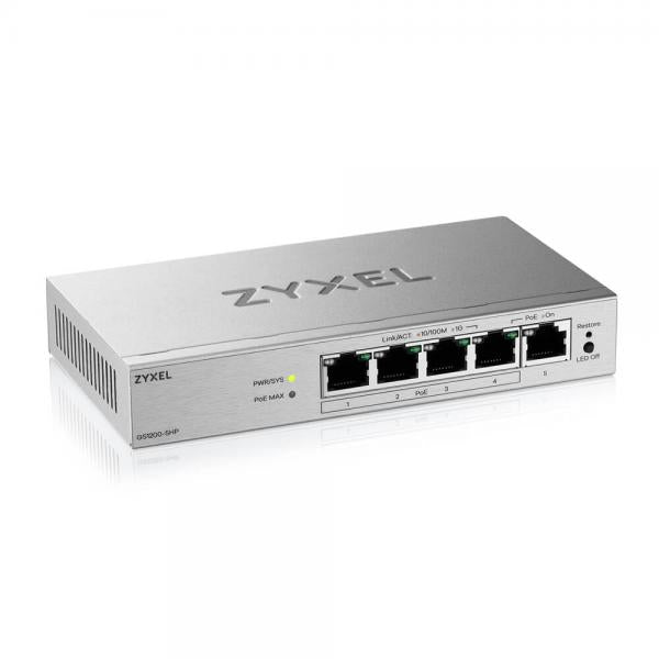 Zyxel GS1200-5HPV3 Managed L2 Gigabit Ethernet (10/100/1000) Power over Ethernet (PoE) Desktop Grey [GS1200-5HPV3-EU0101F]