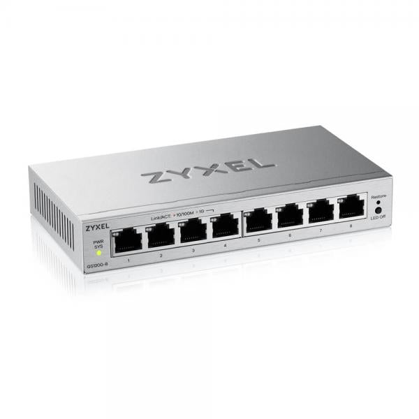 Zyxel GS1200-8V3 Gestito L2 Gigabit Ethernet (10/100/1000) Desktop Grigio [GS1200-8V3-EU0101F]
