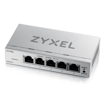 Zyxel 5-Port Managed L2 Gigabit Ethernet Switch - (10/100/1000) - Desktop - Grey [GS1200-5V3-EU0101F]