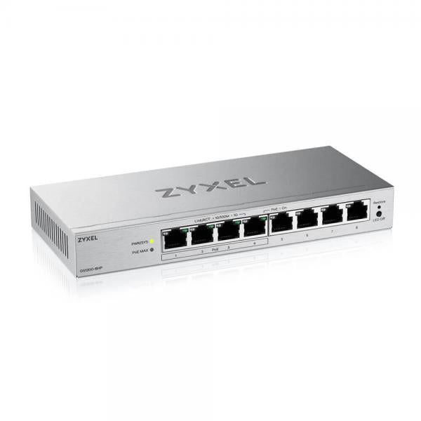 Zyxel GS1200-8HPV3 Gestito L2 Gigabit Ethernet (10/100/1000) Supporto Power over Ethernet (PoE) Desktop Grigio [GS1200-8HPV3-EU0101F]