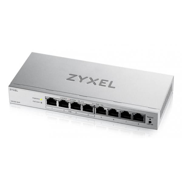 Zyxel GS1200-8HPV3 Gestito L2 Gigabit Ethernet (10/100/1000) Supporto Power over Ethernet (PoE) Desktop Grigio [GS1200-8HPV3-EU0101F]