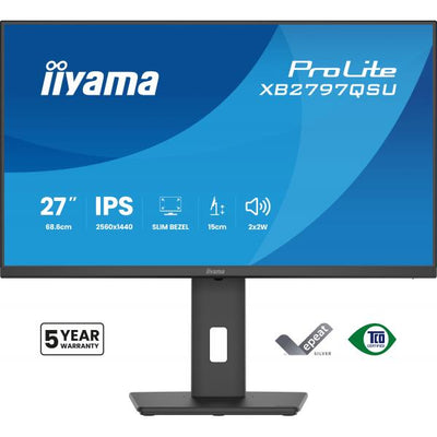iiyama ProLite XB2797QSU-B1 Monitor PC 68,6 cm (27") 2560 x 1440 Pixel Quad HD LED Nero [XB2797QSU-B1]