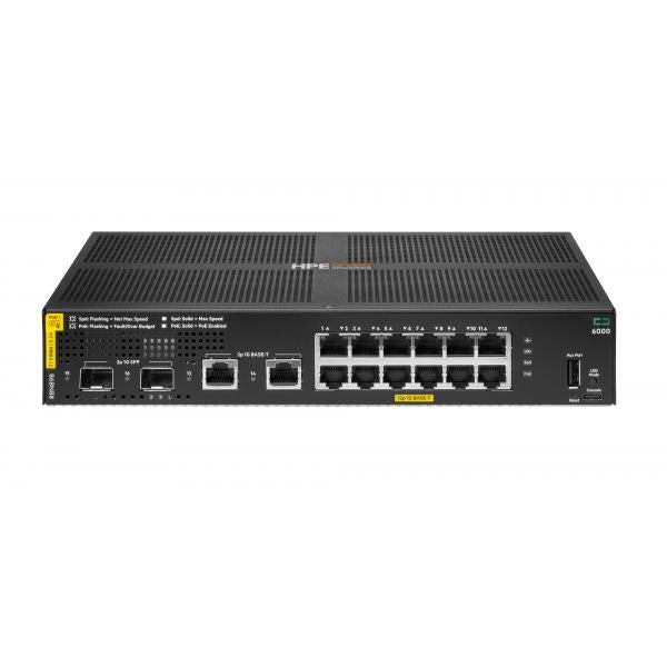Hp Aruba Networking CX 6000 12p 10M/100M/1G Class4 PoE 2p SFP 1G 139W Switch [R8N89B#ABB]