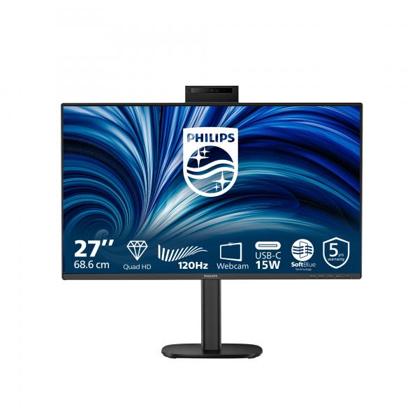 PHILIPS MONITOR 27 LED IPS QHD 16:9 4MS 350 CDM, PIVOT, USB-C, WEBCAM, DP/HDMI, MULTIMEDIALE [27B2N3500JH]
